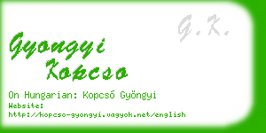 gyongyi kopcso business card